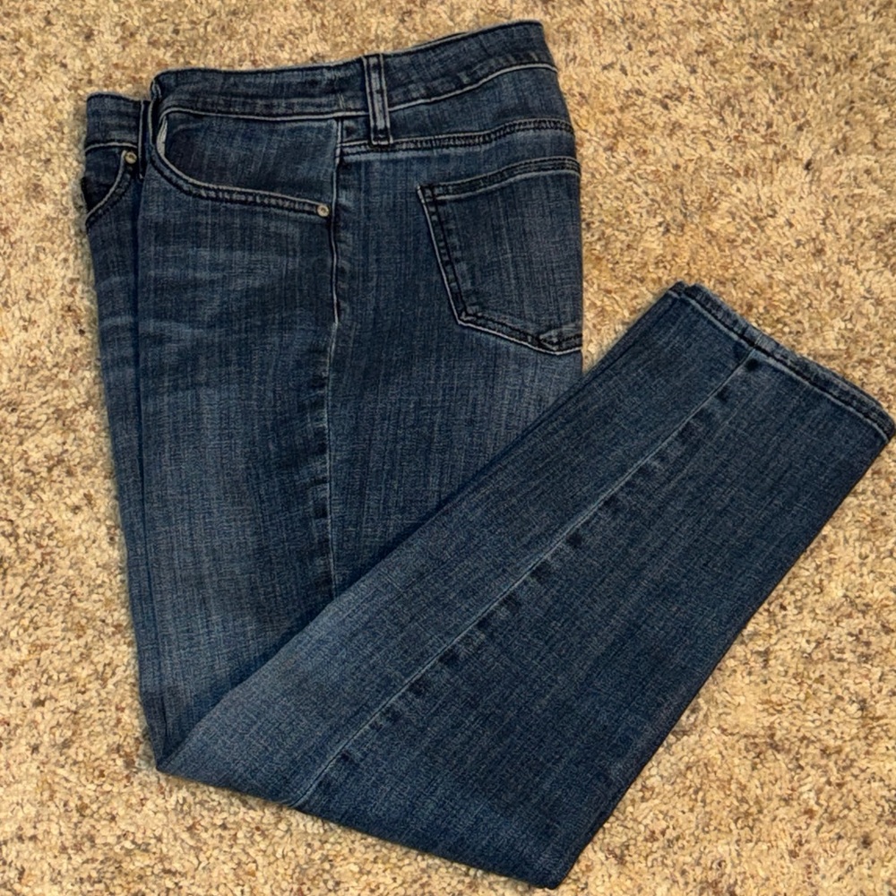 Women's Blue denim SO SLIMMING GF SLIM LEG ANKLE Jeans - Chico's size 00R/2